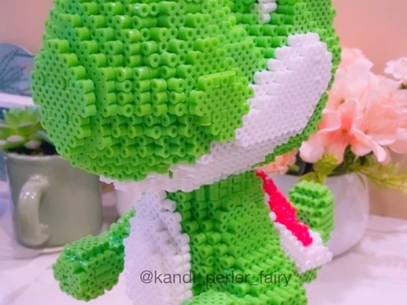 Yoshi Green Dinosaur 3d Perler&nbsp;:)